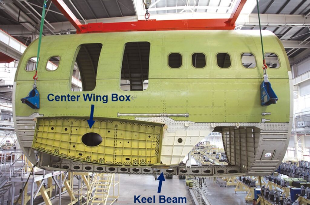 center fuselage of airplane